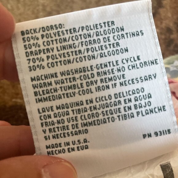 PAIR Std Quilted Floral Pillow Shams by Croscil - Pink Roses Violets Cottagecore - Picture 9 of 9